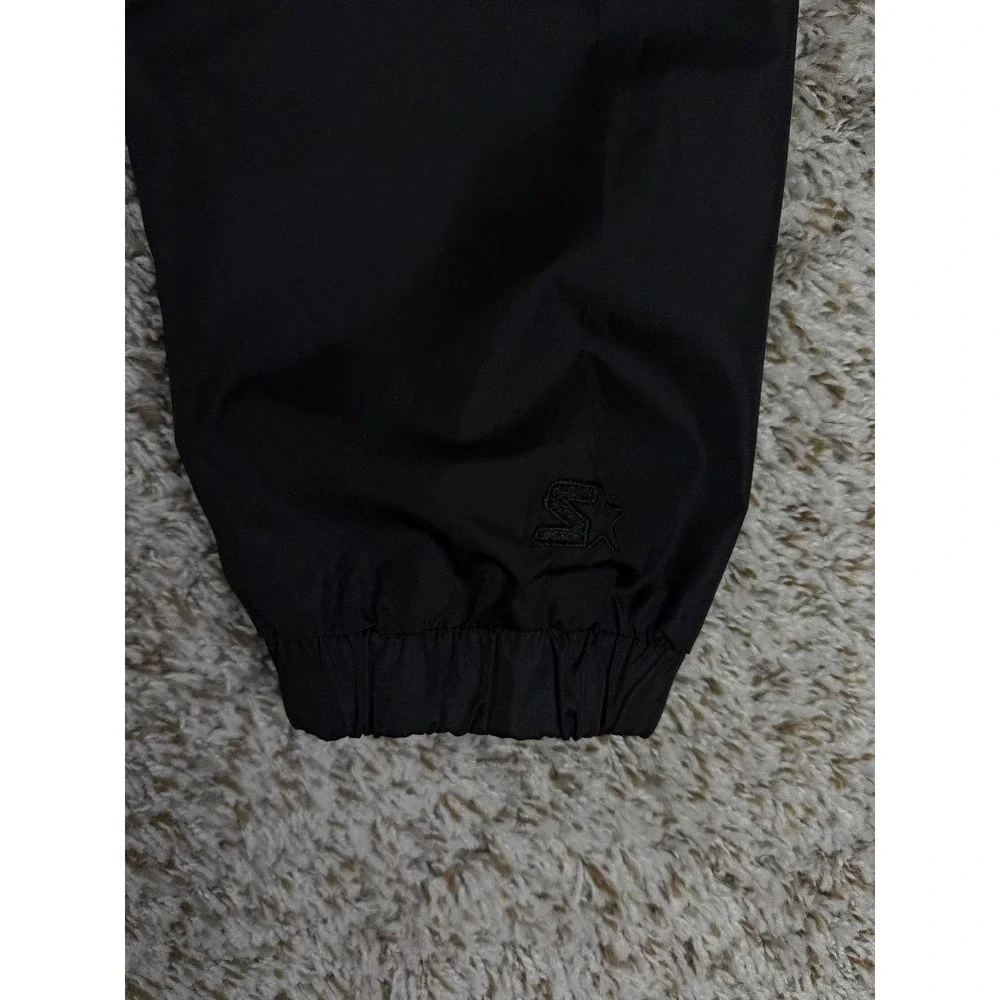 Starter Men's 2XL Black Gray Colorblock Windbreaker Jacket Full Zip Mesh Lined
